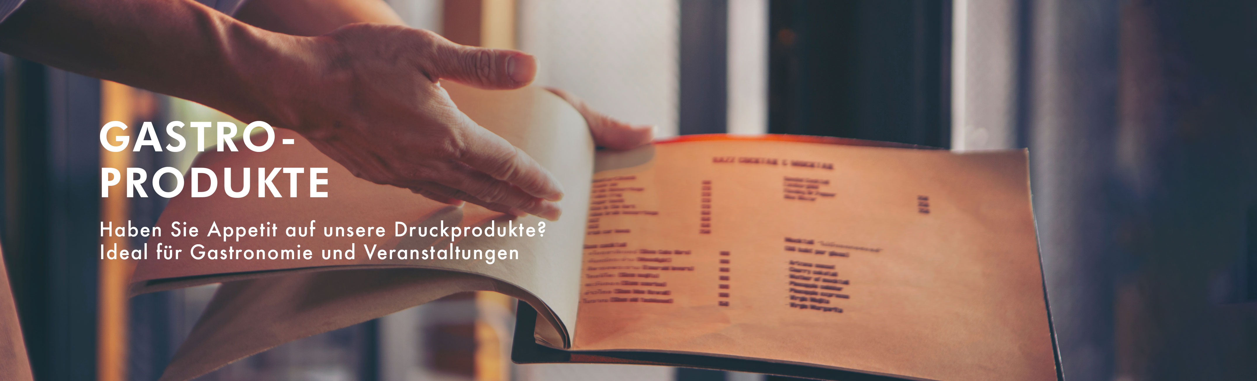 Druckprodukte für Gastronomien