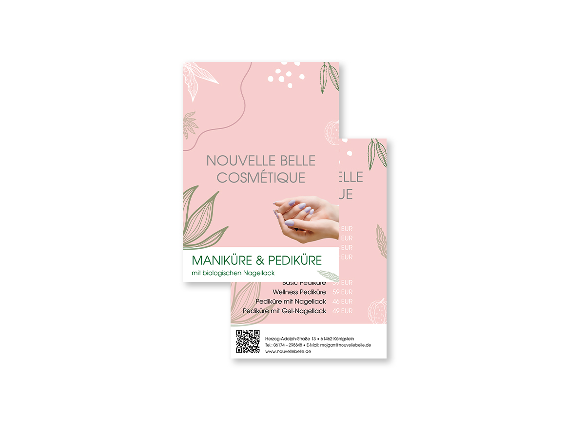 Günstige Flyer für ein Nagelstadio