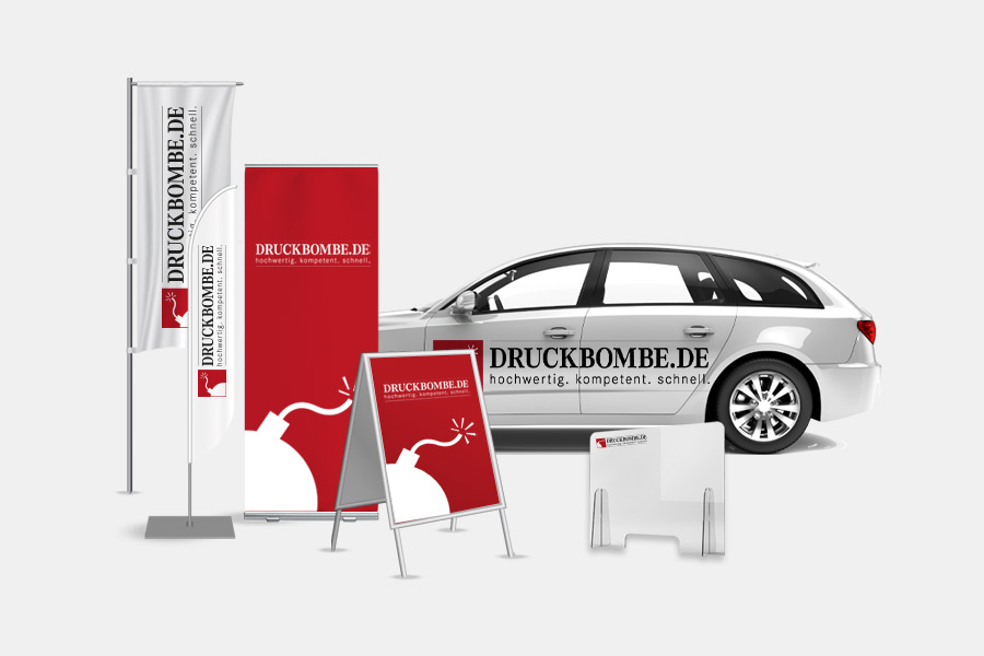 Werbetechnik bei Druckbombe.de